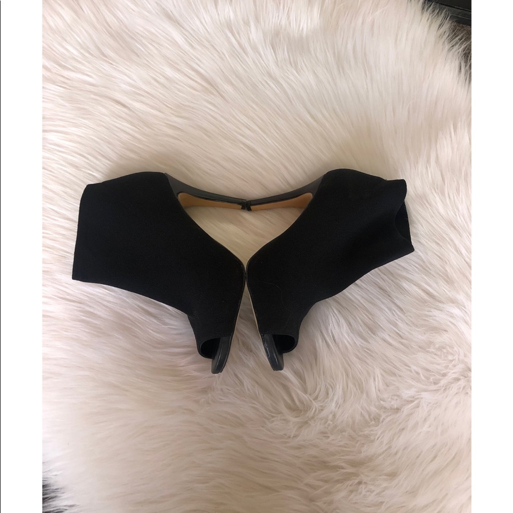 Catherine Peep-to  Ankle Bootie  Black
